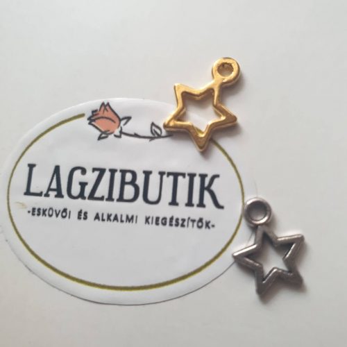 Kiscsillag charm, fityegő, medál.